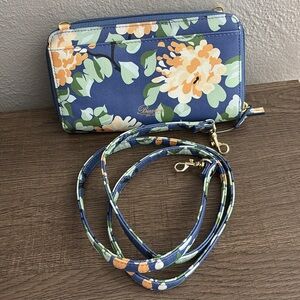 Buaton Crossbody Blue Floral Bag/Wallet